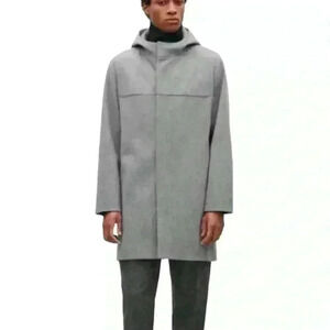 COS Men's Tailored Coat Grey Wool Size 36r